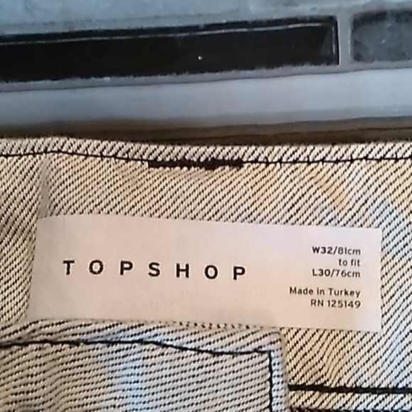 Nwt Topshop 02N01GRY 32 x 30 zipper ankle - Picture 4 of 6